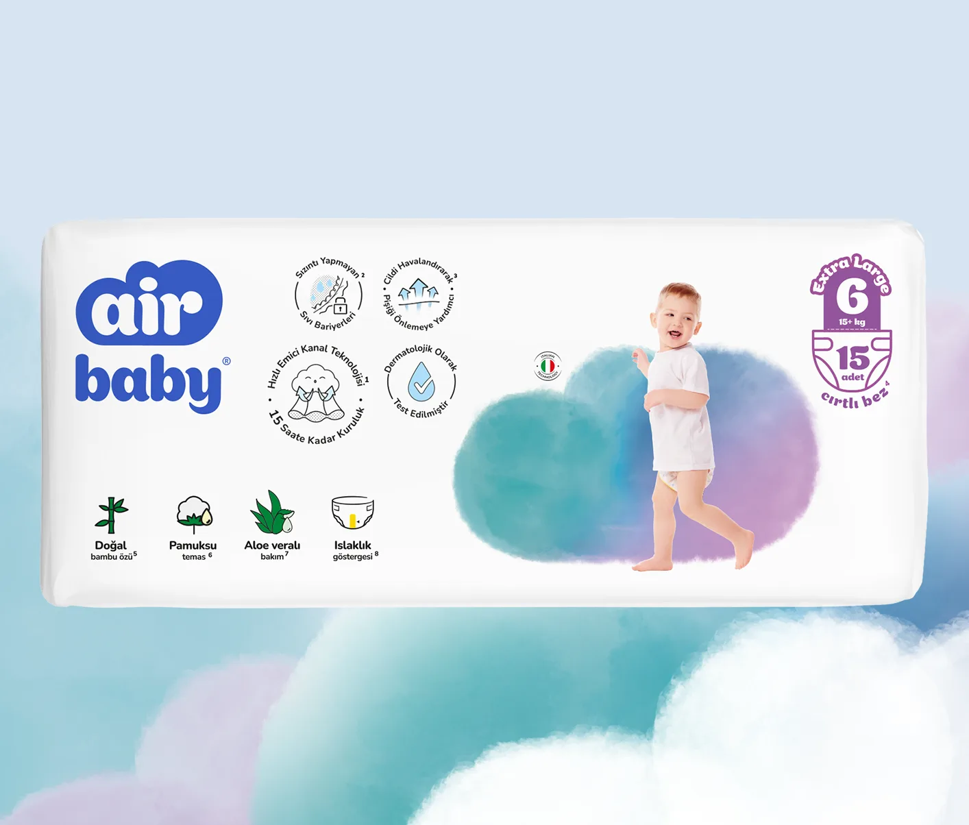 حفاضات أطفال Air Baby Standart مقاس 6 X Large
