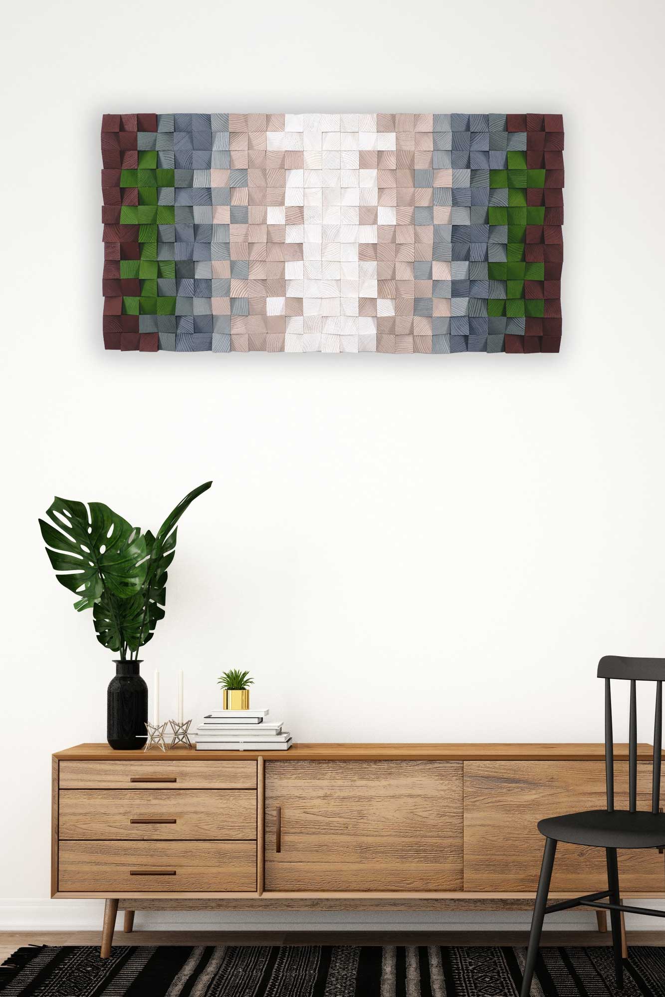 Uranus Mosaic Wooden Wall Panel