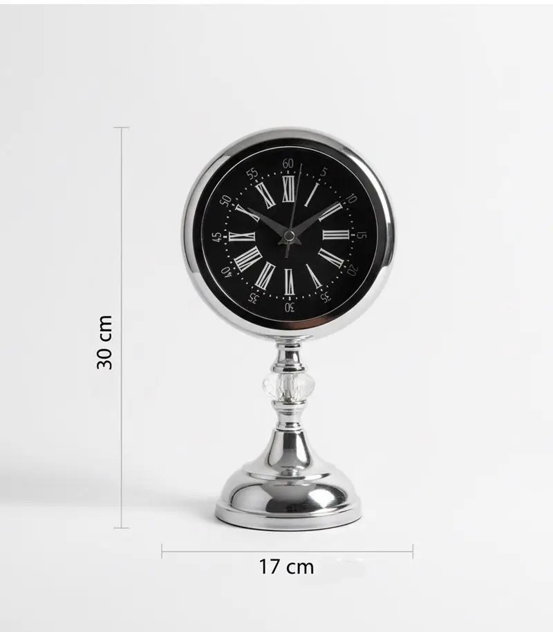 Different Metal Crystal Chrome Table Clock