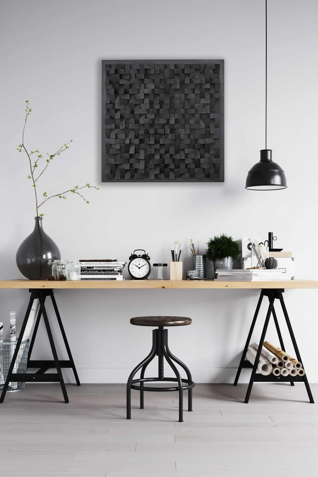 Cosmos Mosaic wood wall art