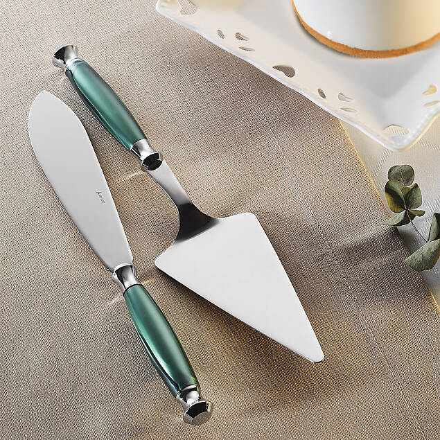Aryildiz Ravello 2-Piece Cake Serving Set Green