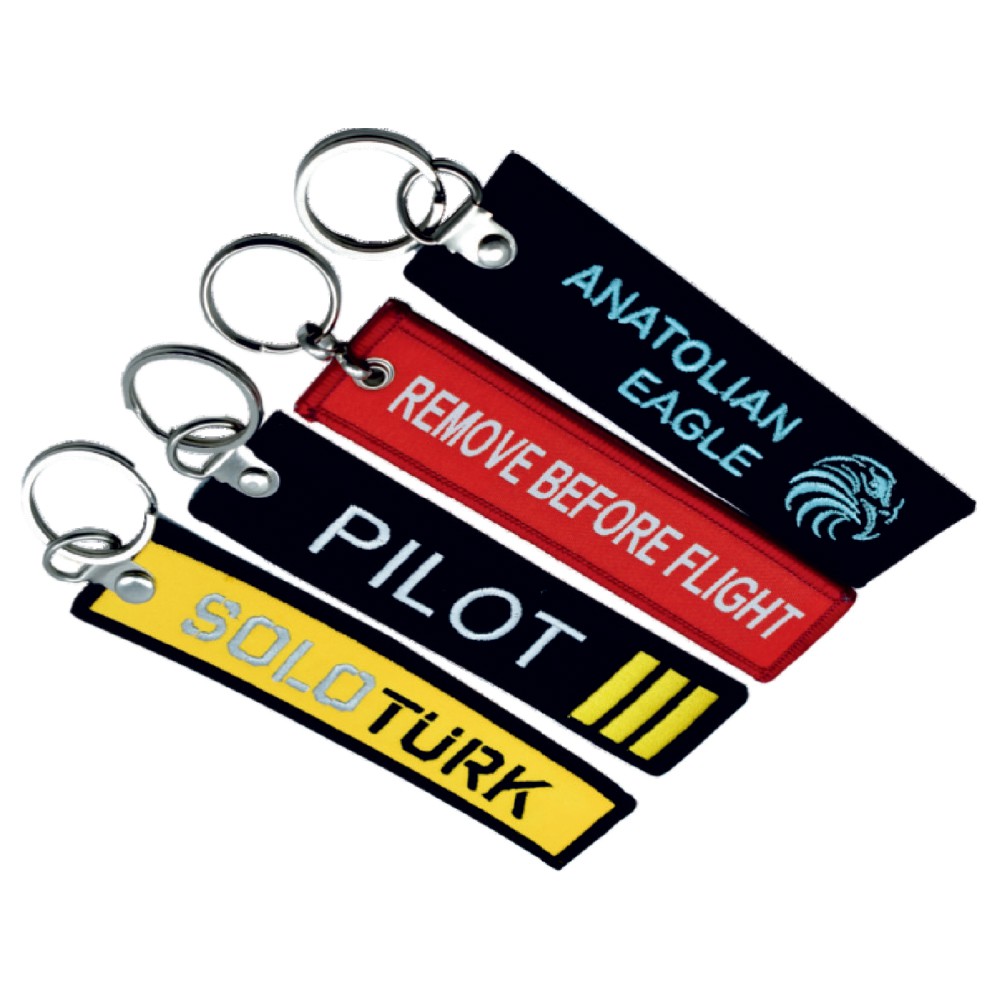 Printed woven keychain 6600