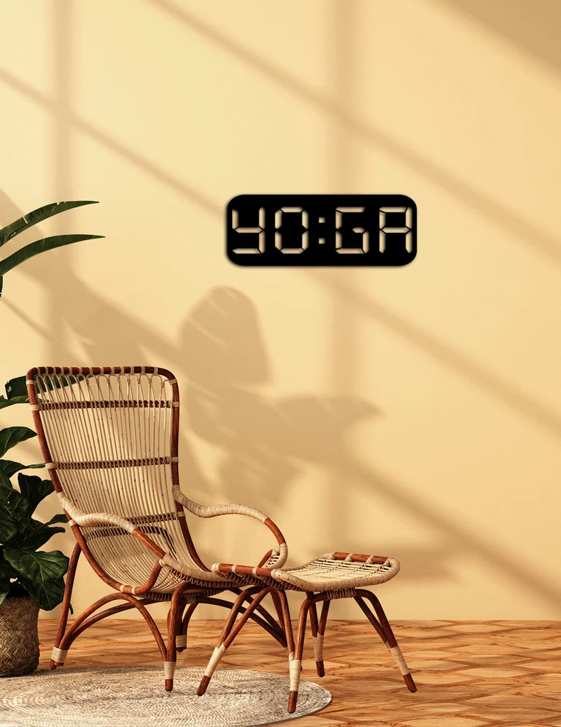 Yoga Time metal wall art