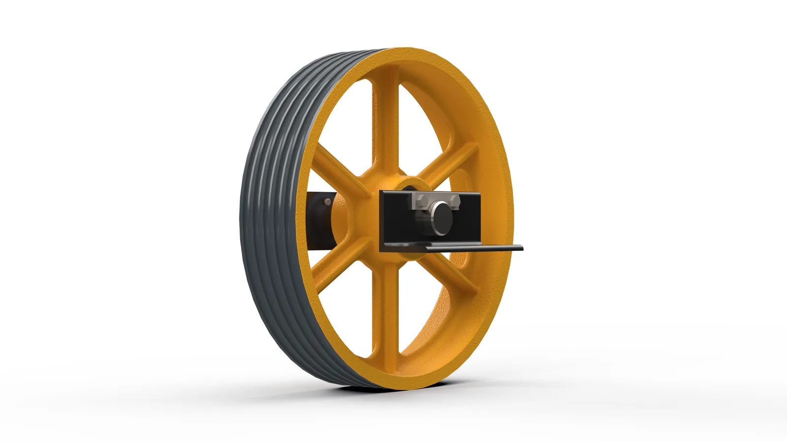 Elevator deflection pulley
