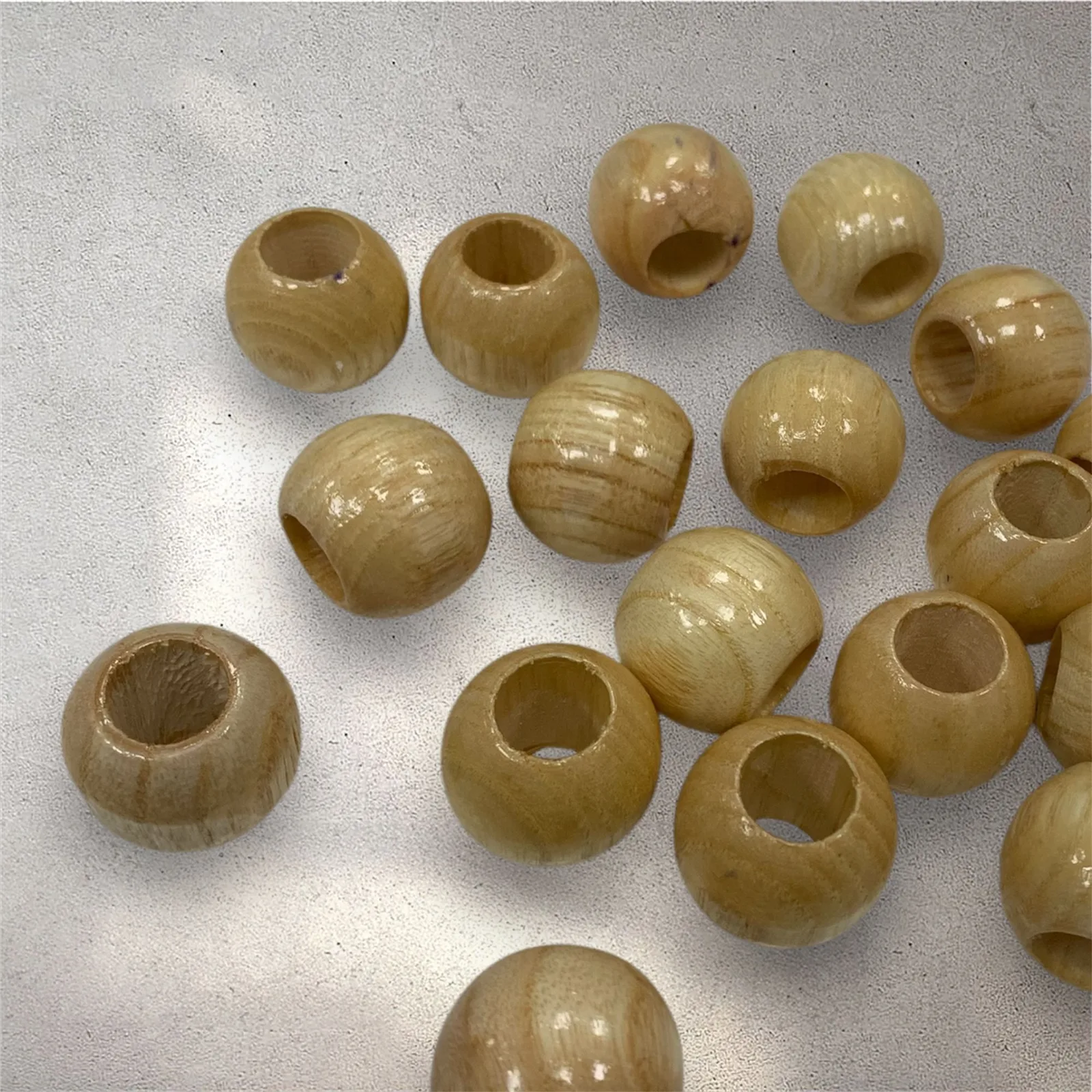 Polished wooden beads 26MM 100GR