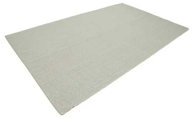 Light Gray Modern Living Room Rug - Wool Handwoven 6 m² 203x327 cm
