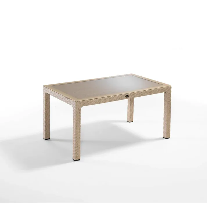 طاولة طعام Classi Rattan With Glass 150