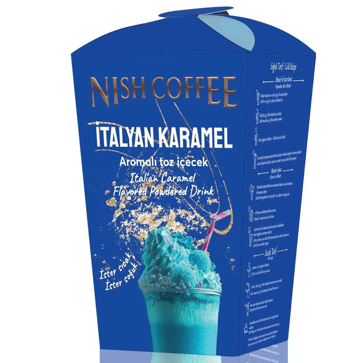 Nish مشروب بودرة بنكهة الكراميل الإيطالي 250 Gr